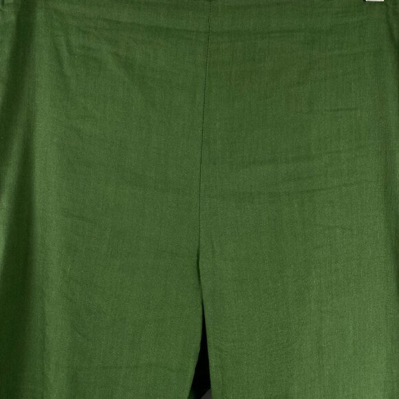 J. Jill Linen Blend Stretch Pull On Cropped Pants Womens Large Green PT-2052 - Picture 3 of 7
